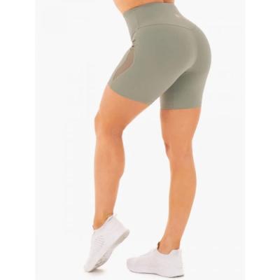 Ryderwear Dámske šortky Hype High Waisted Mesh Olive  M