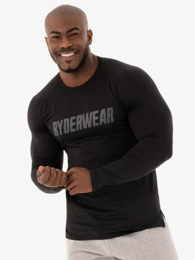 Ryderwear Tričko Long Sleeve T-shirt Flex Black  XL