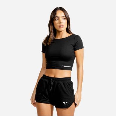 Squat Wolf Dámske tričko CropTop Black XS