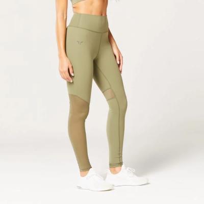 SQUATWOLF Dámske legíny Mesh Insert Green  XS