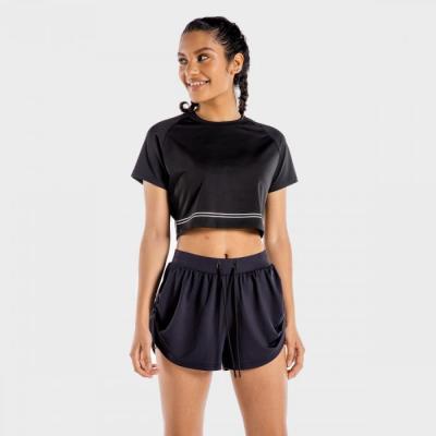 SQUATWOLF Dámske tričko Flux CropTop Onyx  XS