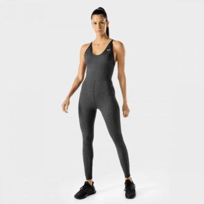 SQUATWOLF Dámsky overal Strappy Catsuit Black Marl  L