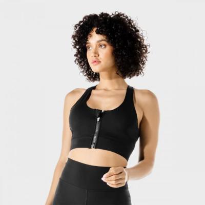 SQUATWOLF Športová podprsenka Zip Up Black M