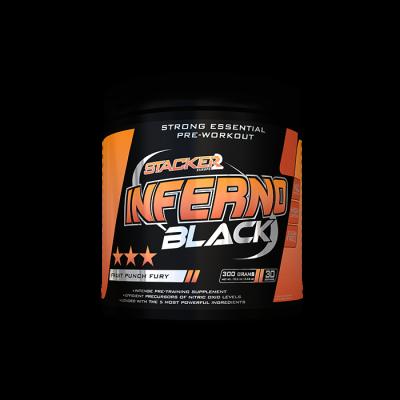 Stacker2 Predtréningový stimulant Inferno Black 300 g fruit punch fury