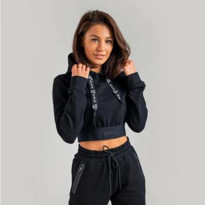 STRIX Dámska mikina Essential Cropped Hoodie Black  XS