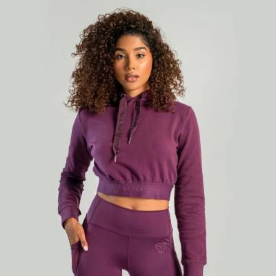 STRIX Dámska mikina Essential Cropped Hoodie Plum  XSXS