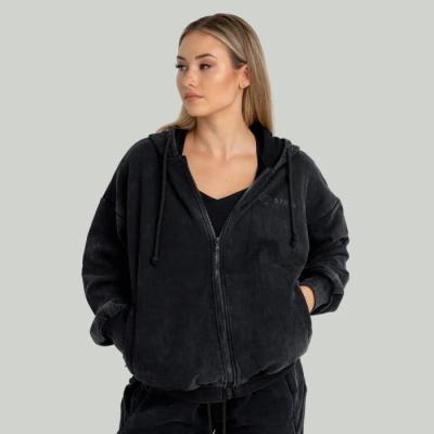 STRIX Dámska mikina Zip Washed Black  SS