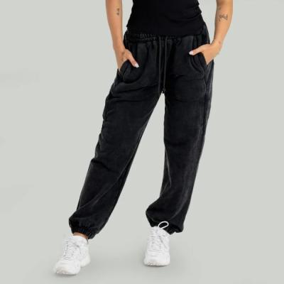 STRIX Dámske Tepláky Washed Black  LL