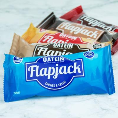 Tyčinka Low Sugar Flapjack 70 g cookies & krém