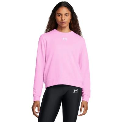 Under Armour Dámska mikina Rival Terry Crew Pink MM