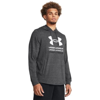 Under Armour Mikina UA Rival Terry Graphic Hood Grey LL