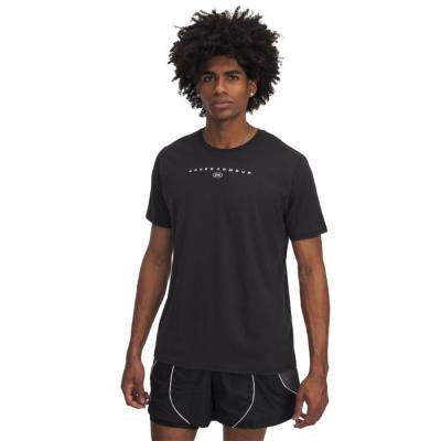 Under Armour Tričko Stacked Logo SS Black M