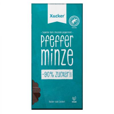 Xucker Vegánska tmavá čokoláda s pepermintom 10 x 80 g