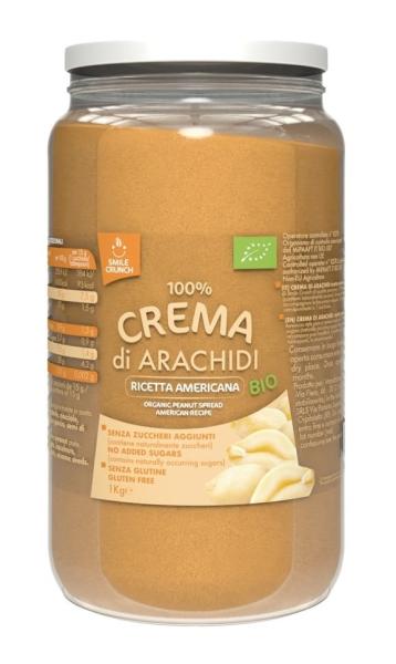 100% Crema Di Arachidi Bio Ricetta Americana - Smile Crunch 1000 g