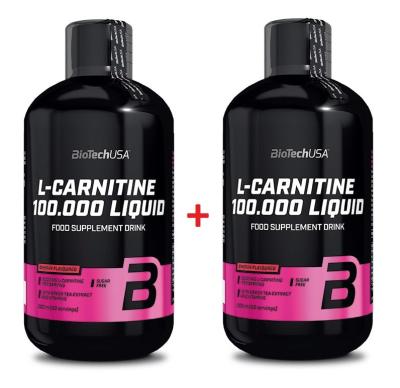 1+1 Zadarmo: L-Carnitine 100 000 Liquid od Biotech USA 500 ml. + 500 ml. Čerešňa