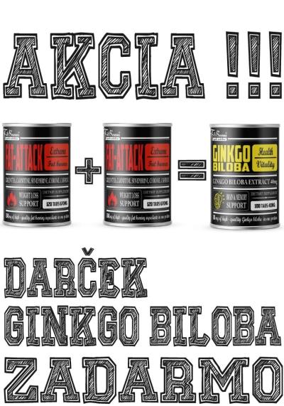 2+1 Zadarmo: Fat-Attack + Ginkgo Biloba Zadarmo - FitBoom 120 tbl. + 120 tbl. +100 tbl.