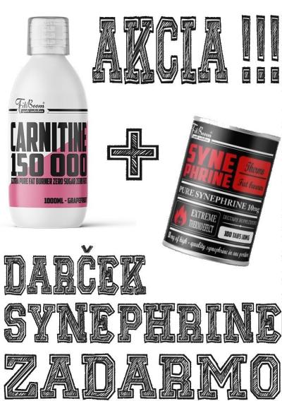 Akcia: Carnitine 150 000 Tekutý + Synephrine Zadarmo - FitBoom 1000 ml. + 100 tbl. Cherry