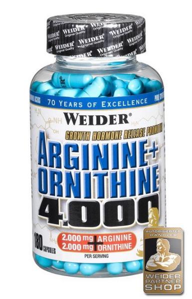 Argine+Ornithine 4000 - Weider 180 kaps.