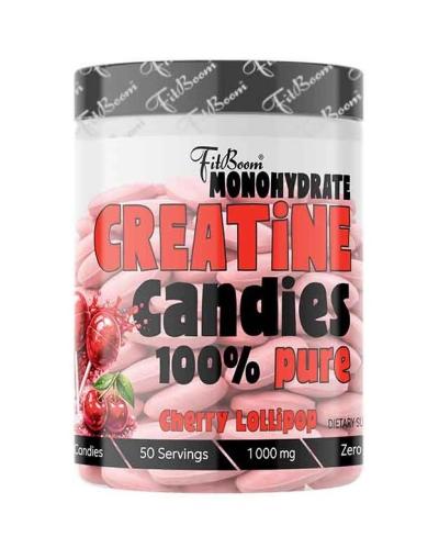 Creatine Candies - FitBoom 250 candies Cherry Lollipop