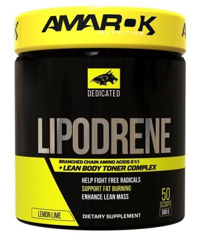 Dedicated Lipodrene + BCAA - Amarok Nutrition 500 g Lemon Lime