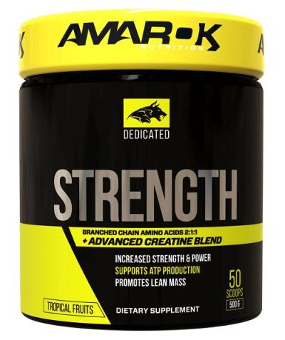 Dedicated Strenght + BCAA - Amarok Nutrition  500 g Tropical Fruits