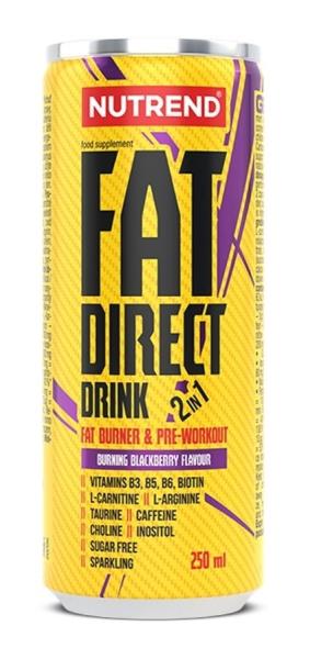 Fat Direct Drink (spaľovač plus pumpa) - Nutrend 250 ml. Blackberry