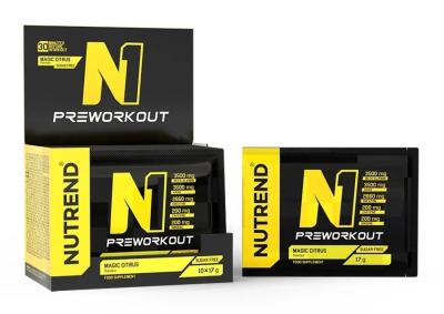 N1 Pre-Workout - Nutrend 10 x 17 g Blue Raspberry