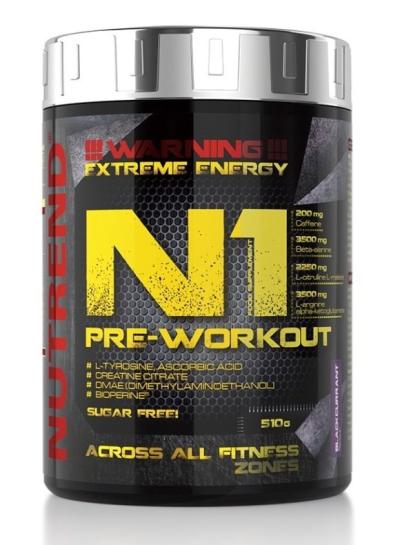 N1 Pre-Workout - Nutrend 300 g Blue Raspberry