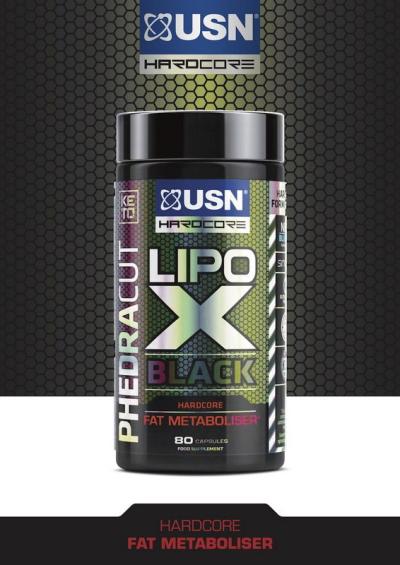 Phedra Cut Lipo X BLACK - USN 80 kaps.