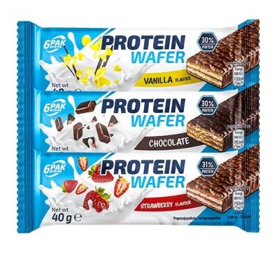 Protein Wafer - 6PAK Nutrition 40 g Vanilla