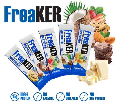 Proteínová tyčinka: FreaKER - Yamamoto 50 g Almonds White Chocolate