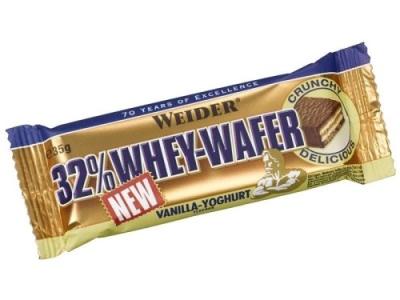 Tyčinka: 32 % Whey-Wafer - Weider 35 g Hazelnut