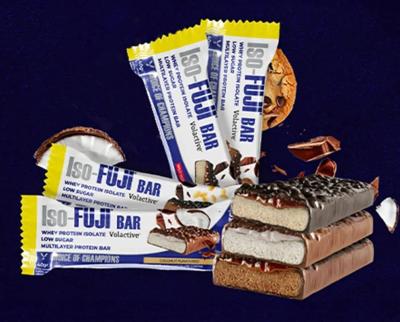 Tyčinka: Iso-FUJI BAR - Yamamoto 40 g Cookies + Milk Chocolate Coating