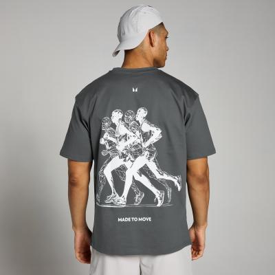 Bežecké tričko MP Velocity Ultra s grafickou potlačou – tmavosivé - L - XL