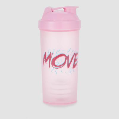 Plastový šejker MP Move – ružový – 600 ml