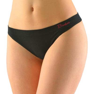 Bamboo PureLine Boková tanga Bamboo čierna - L/XL