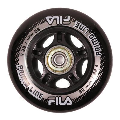 Fila 80 mm/82A s ložiskami ABEC 5, spacer 6 mm 8ks