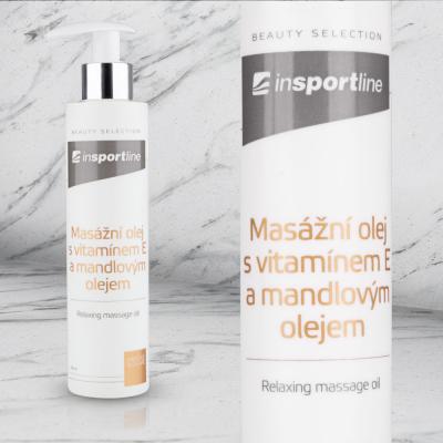 inSPORTline Masážny olej s vitamínom E a mandľovým olejom 200 ml