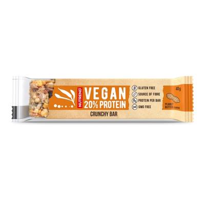 Nutrend Vegan Protein Crunchy Bar 40g arašidové maslo