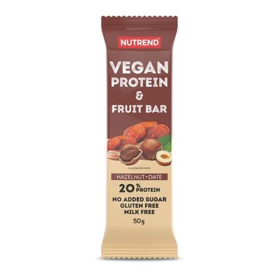 Nutrend Vegan Protein Fruit Bar 50g lieskový orech + datle