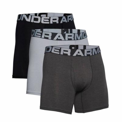 Under Armour Charged Cotton 6in 3ks Mod Gray Medium Heather - M