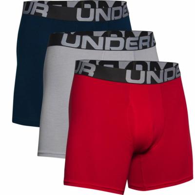 Under Armour Charged Cotton 6in 3ks Red - XL
